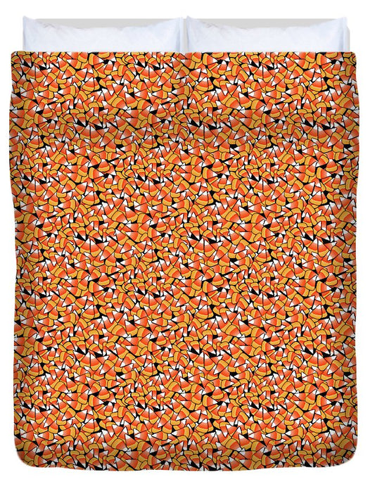 Fall Candy Corn Pattern - Duvet Cover