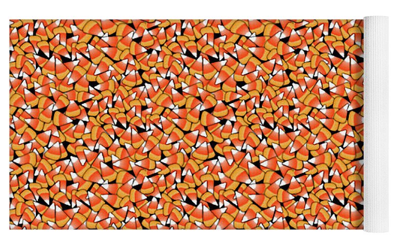 Fall Candy Corn Pattern - Yoga Mat