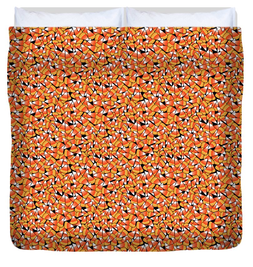 Fall Candy Corn Pattern - Duvet Cover