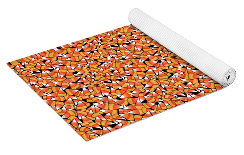 Fall Candy Corn Pattern - Yoga Mat