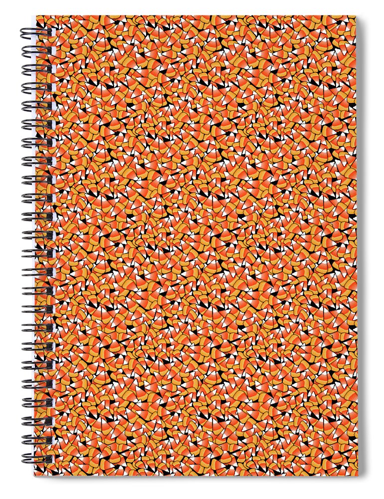 Fall Candy Corn Pattern - Spiral Notebook