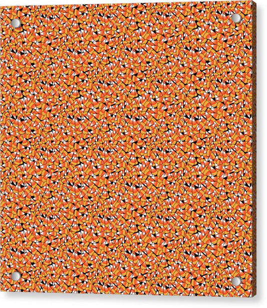 Fall Candy Corn Pattern - Acrylic Print