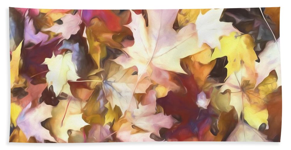Fall Leaves Bright - Beach Towel