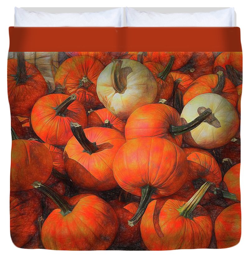 Fall Pumpkin Pile - Duvet Cover
