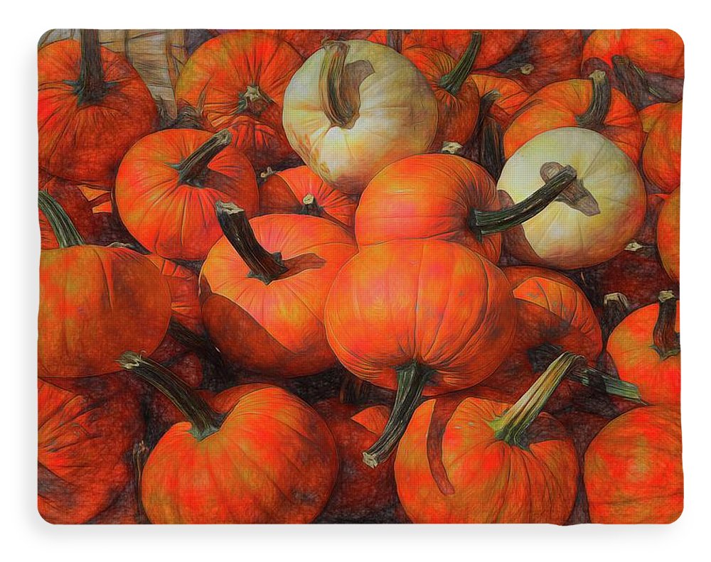 Fall Pumpkin Pile - Blanket