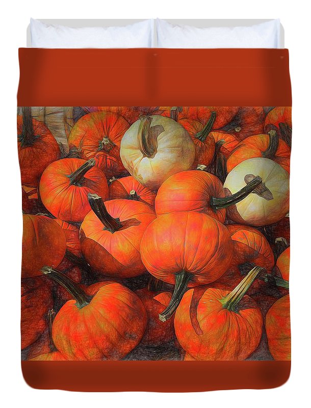 Fall Pumpkin Pile - Duvet Cover
