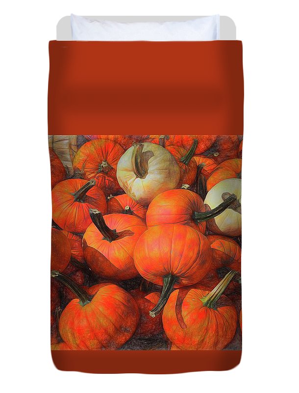 Fall Pumpkin Pile - Duvet Cover