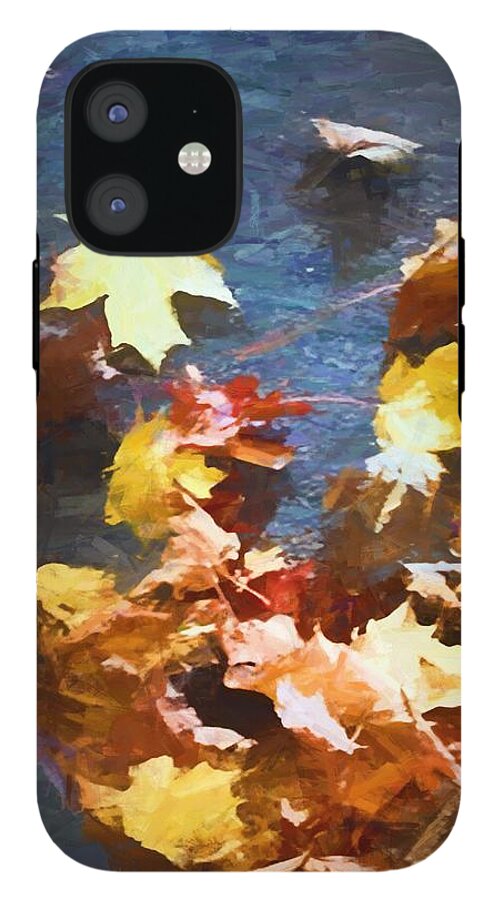 Fall Sidewalk Leaves - Phone Case