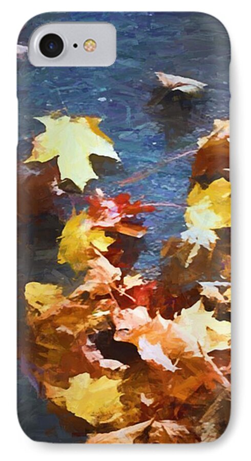 Fall Sidewalk Leaves - Phone Case
