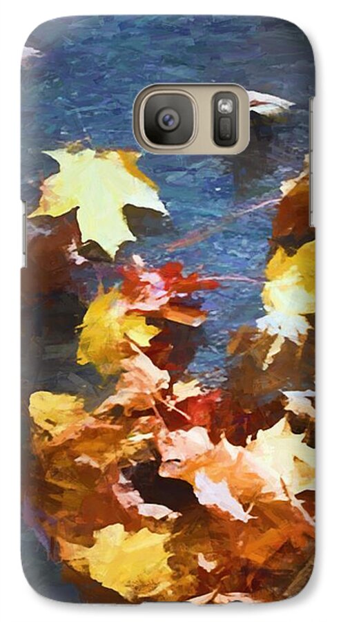 Fall Sidewalk Leaves - Phone Case