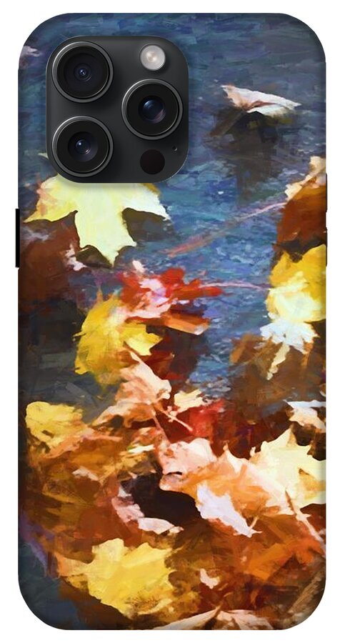 Fall Sidewalk Leaves - Phone Case