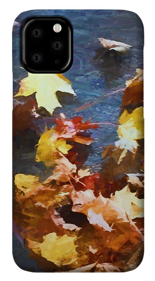Fall Sidewalk Leaves - Phone Case
