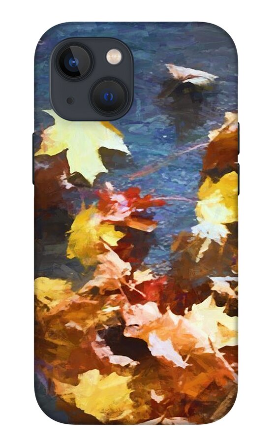 Fall Sidewalk Leaves - Phone Case