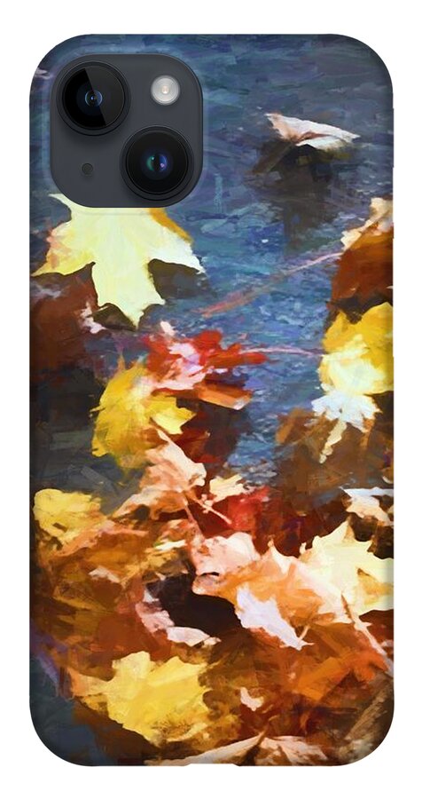 Fall Sidewalk Leaves - Phone Case