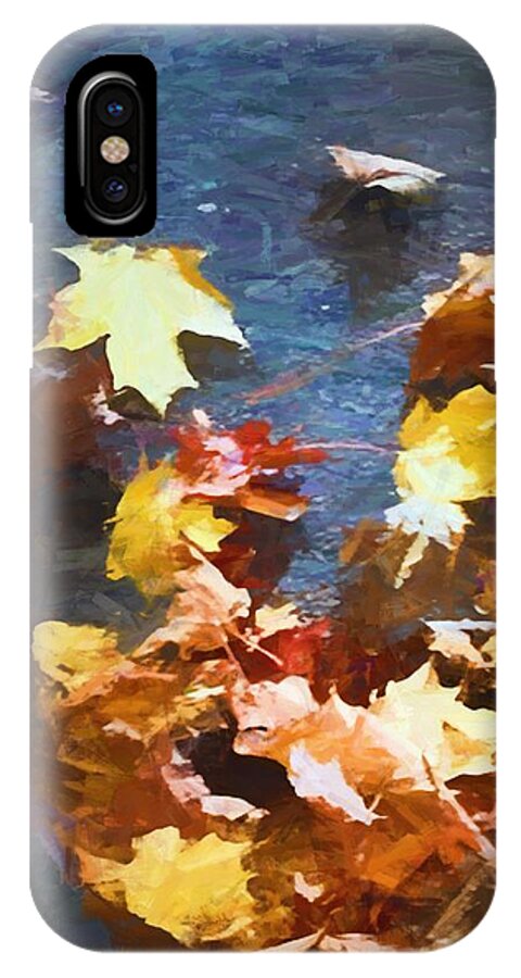 Fall Sidewalk Leaves - Phone Case