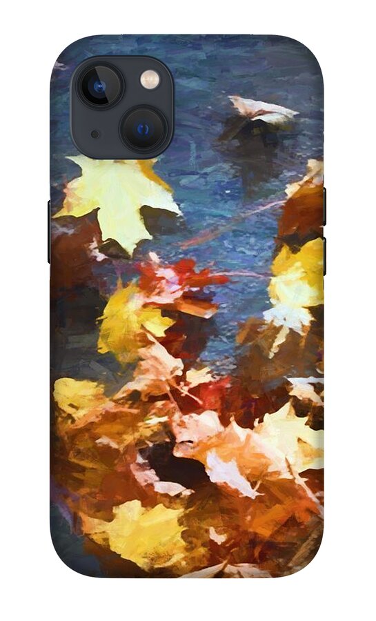 Fall Sidewalk Leaves - Phone Case