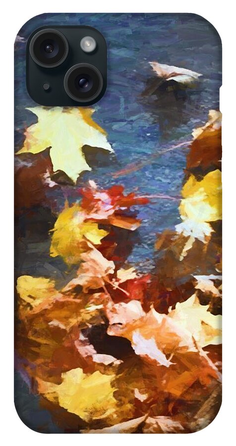 Fall Sidewalk Leaves - Phone Case