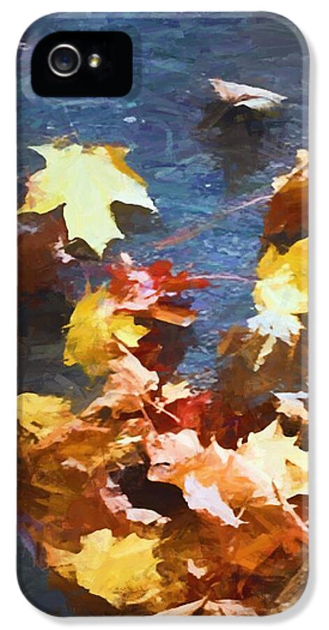 Fall Sidewalk Leaves - Phone Case
