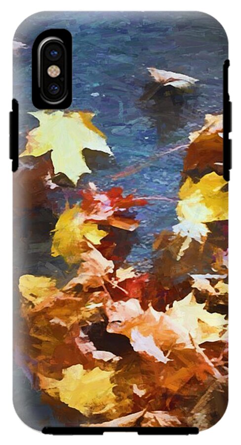 Fall Sidewalk Leaves - Phone Case