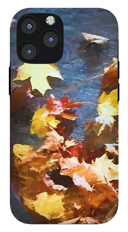 Fall Sidewalk Leaves - Phone Case