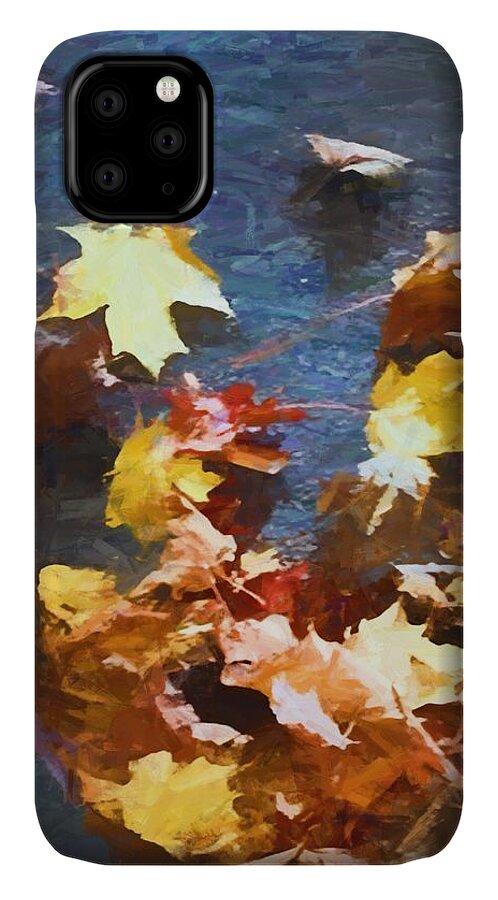 Fall Sidewalk Leaves - Phone Case