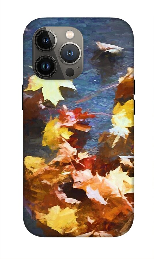 Fall Sidewalk Leaves - Phone Case