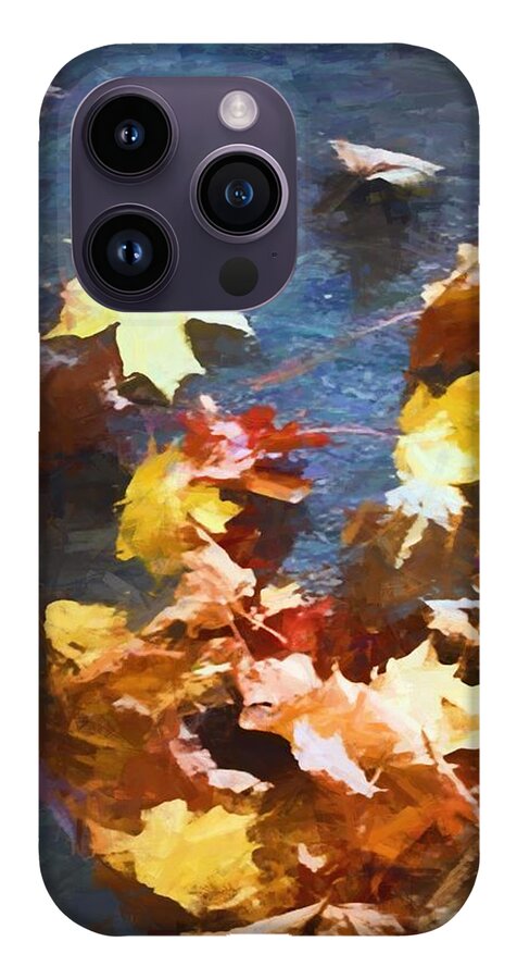 Fall Sidewalk Leaves - Phone Case