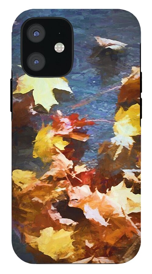 Fall Sidewalk Leaves - Phone Case
