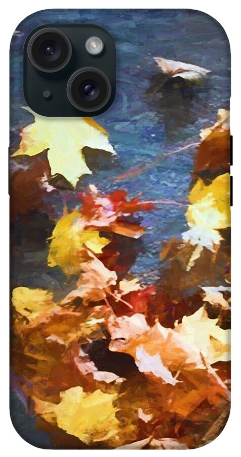 Fall Sidewalk Leaves - Phone Case