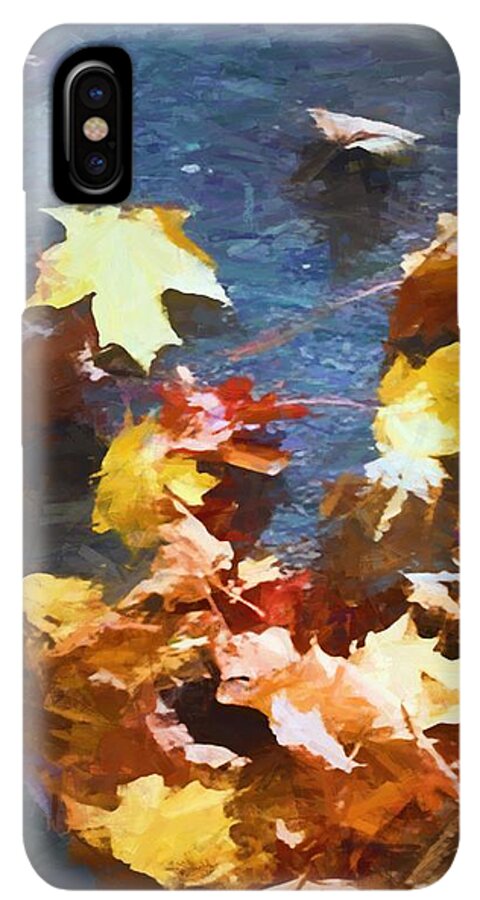 Fall Sidewalk Leaves - Phone Case