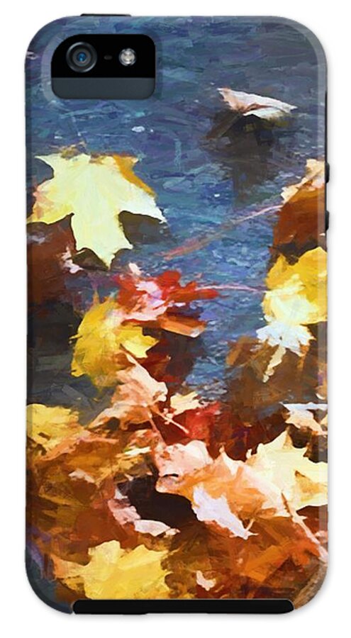 Fall Sidewalk Leaves - Phone Case