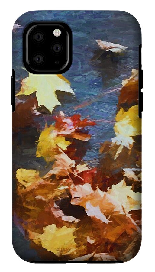 Fall Sidewalk Leaves - Phone Case