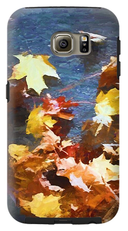 Fall Sidewalk Leaves - Phone Case