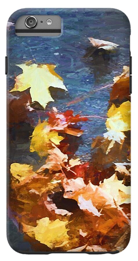 Fall Sidewalk Leaves - Phone Case