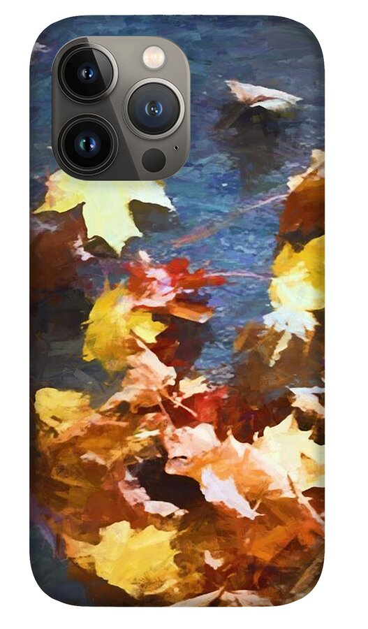 Fall Sidewalk Leaves - Phone Case