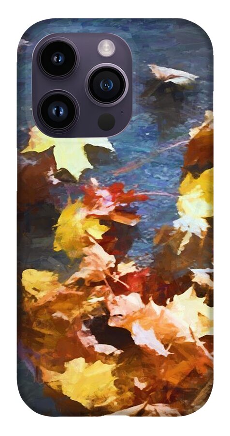 Fall Sidewalk Leaves - Phone Case