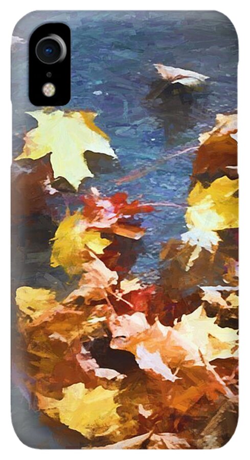 Fall Sidewalk Leaves - Phone Case
