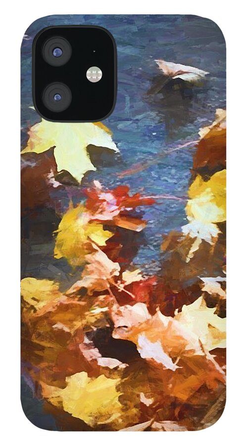 Fall Sidewalk Leaves - Phone Case