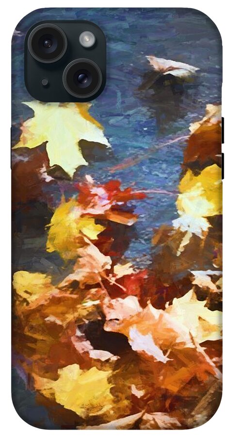 Fall Sidewalk Leaves - Phone Case