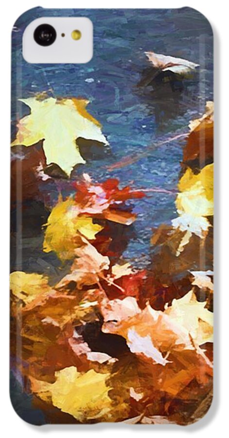 Fall Sidewalk Leaves - Phone Case