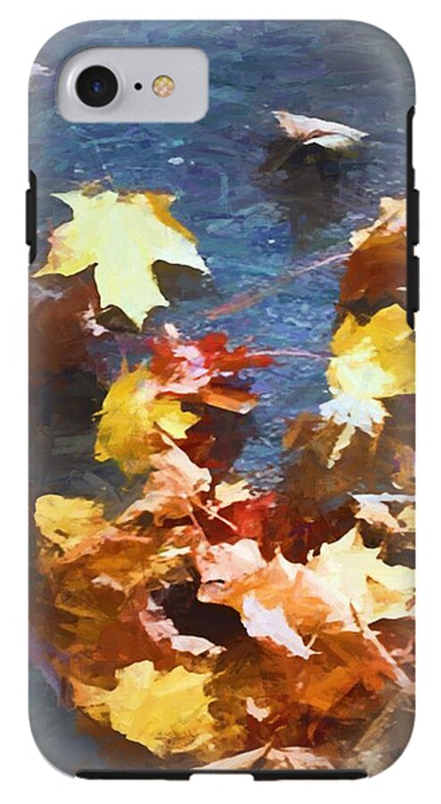 Fall Sidewalk Leaves - Phone Case