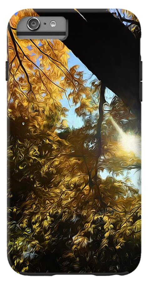 Fall Swirly Yellow Sunlight - Phone Case
