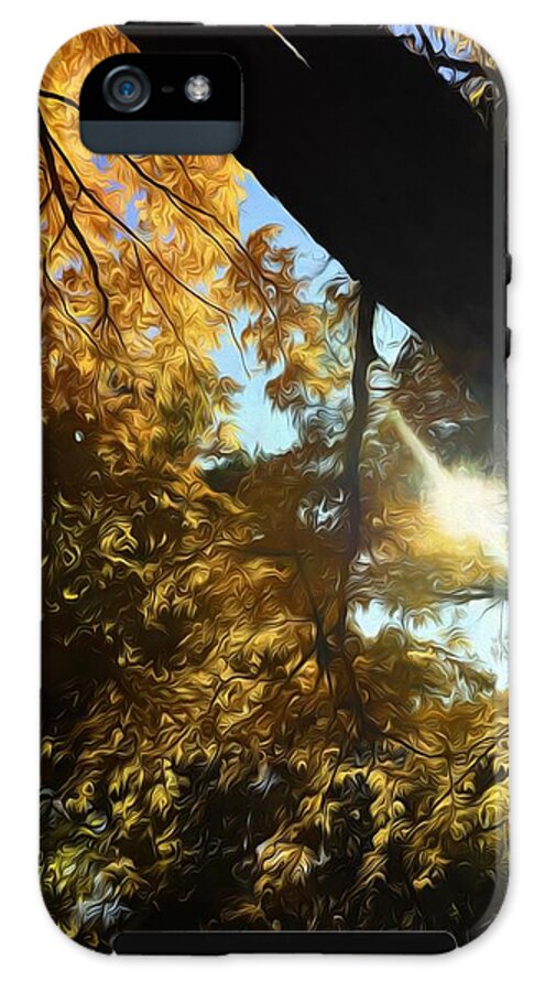Fall Swirly Yellow Sunlight - Phone Case