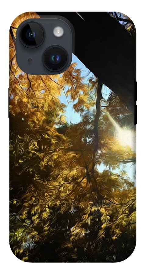 Fall Swirly Yellow Sunlight - Phone Case
