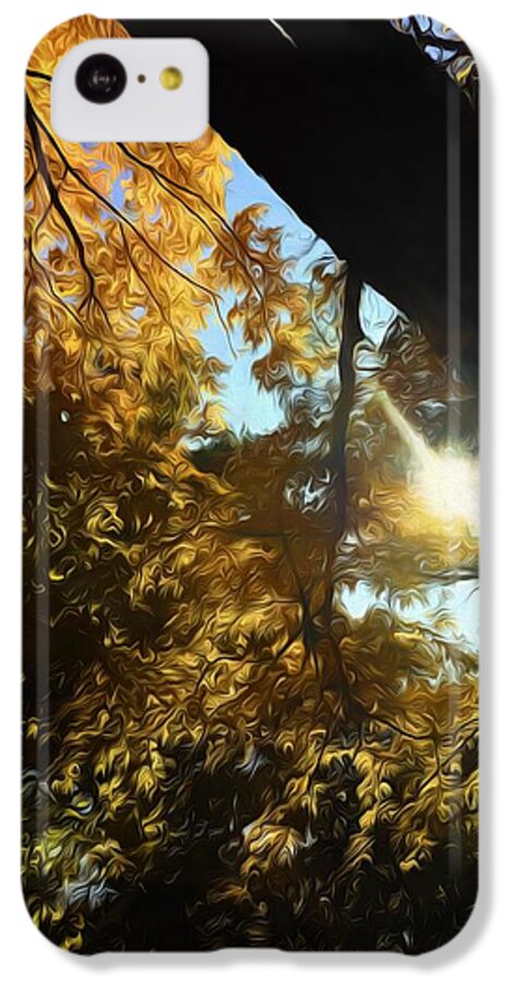 Fall Swirly Yellow Sunlight - Phone Case