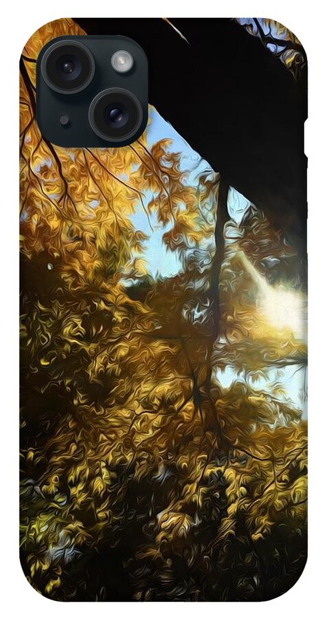 Fall Swirly Yellow Sunlight - Phone Case