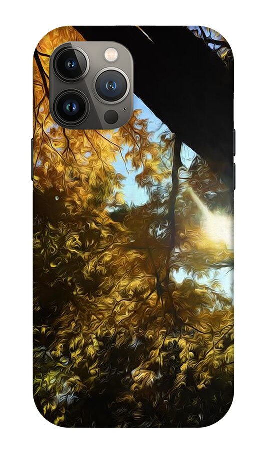 Fall Swirly Yellow Sunlight - Phone Case