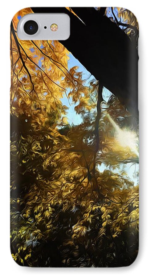 Fall Swirly Yellow Sunlight - Phone Case