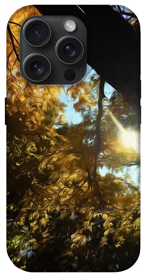 Fall Swirly Yellow Sunlight - Phone Case