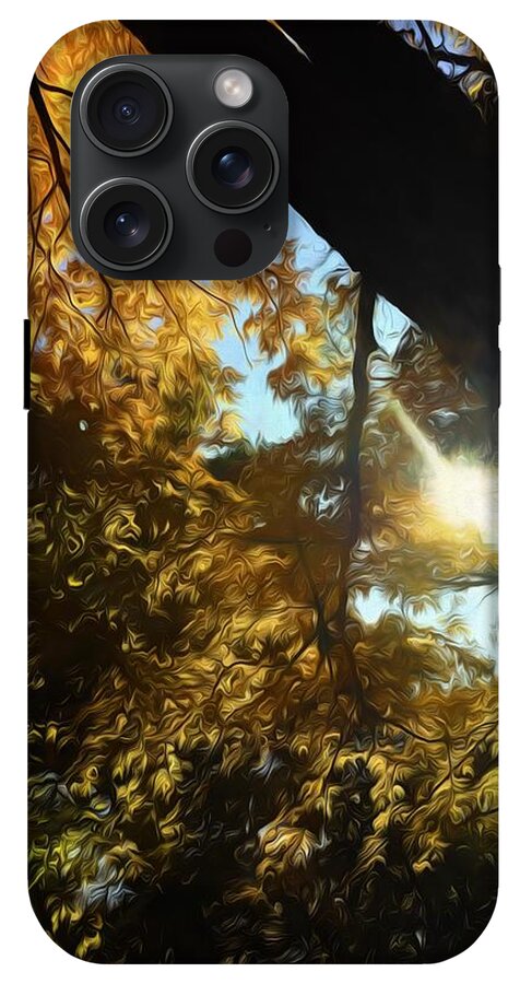 Fall Swirly Yellow Sunlight - Phone Case